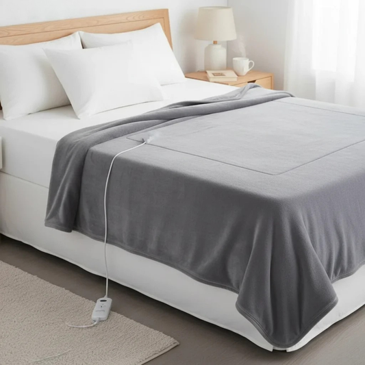 La Couverture Chauffante Nubella™ : chaleur instantanée, élégance intemporelle.